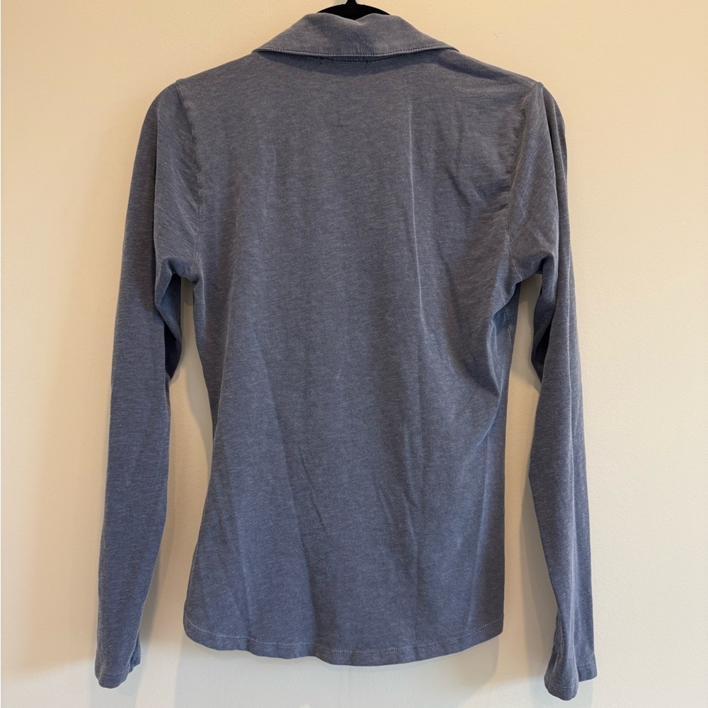Sundry Ruched Button Front Shirt - Picture 5 of 6